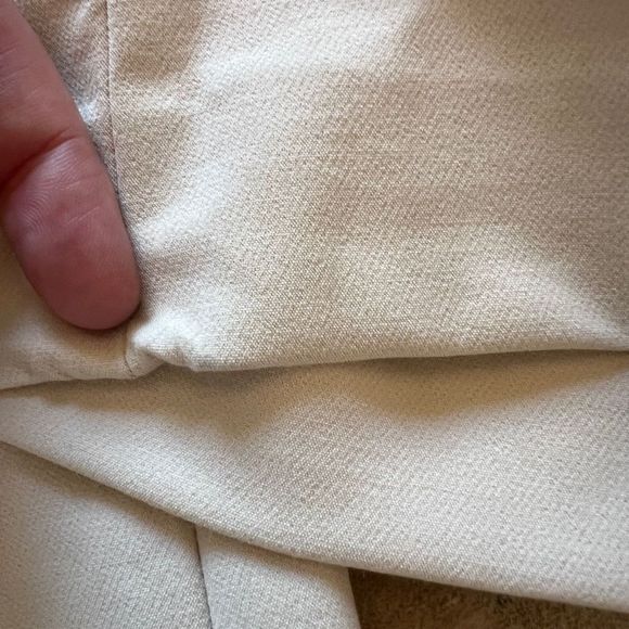 Vince Cropped Flared Trouser Pants Womens XL Cream Beige Flat Front Side Zip NWT - Picture 15 of 15